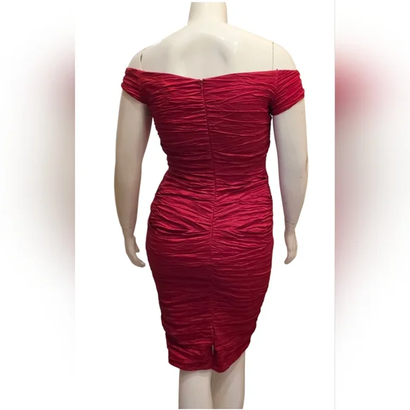 Alex Evenings Ruched Off-the-shoulder Sheath Dress Size 12 - Picture 8 of 17